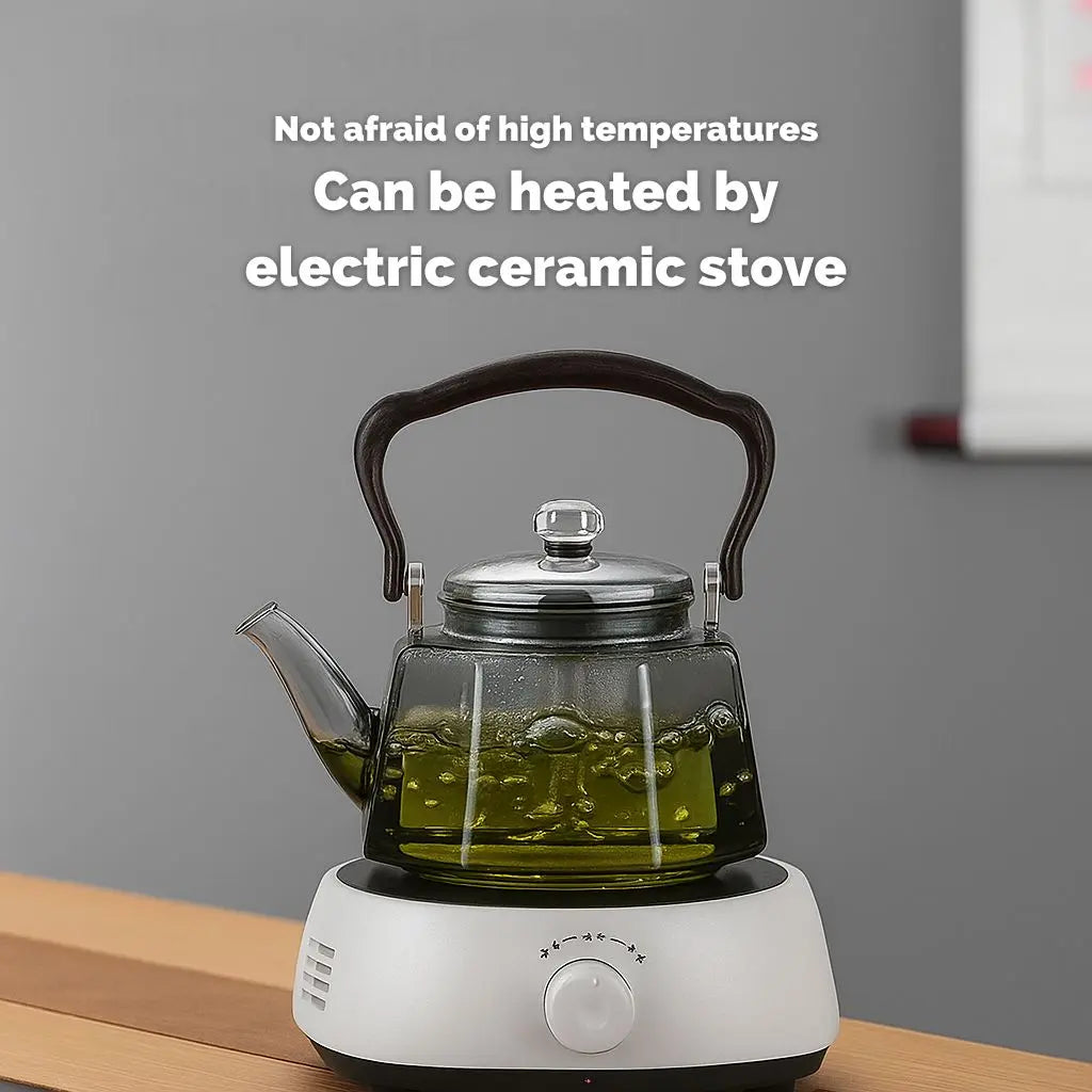 Théière en verre résistant à la chaleur avec infuseur