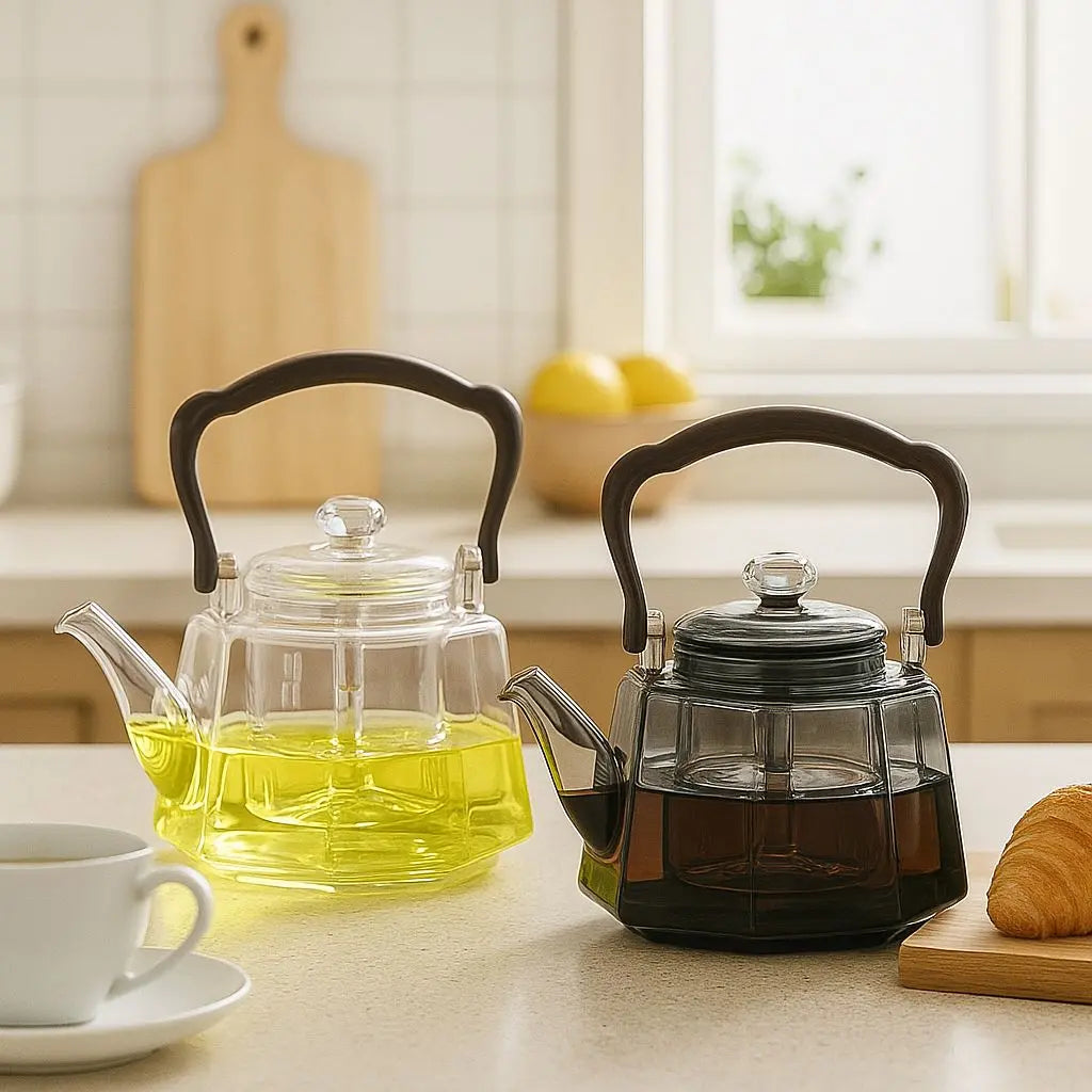 Théière en verre résistant à la chaleur avec infuseur