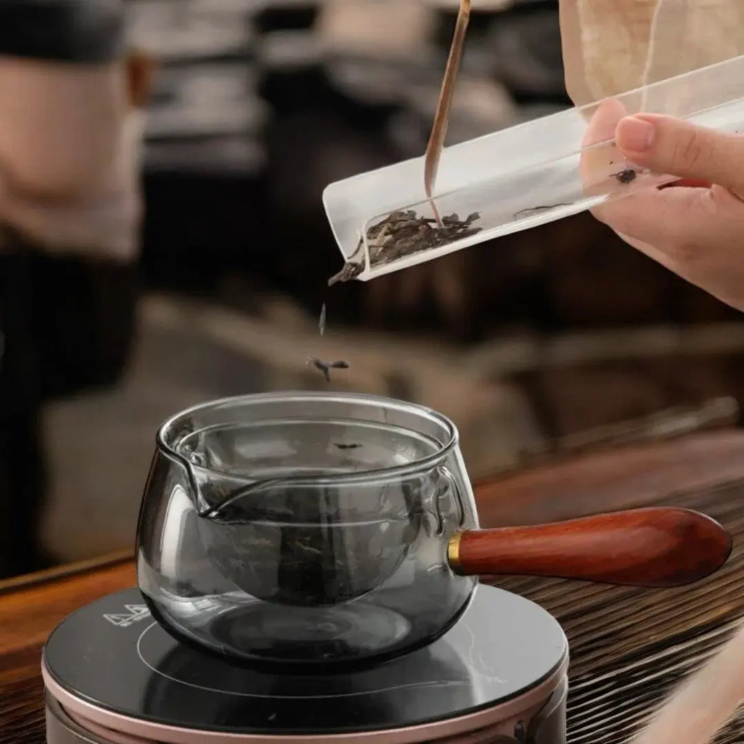 Théière rotative en verre