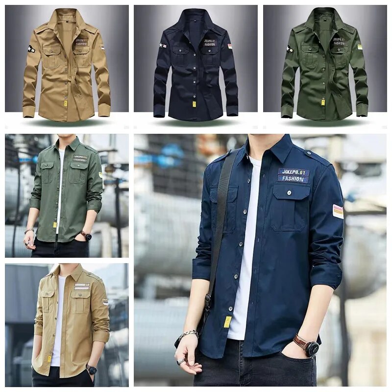 Theo - Vintage Cargo Shirt for Men