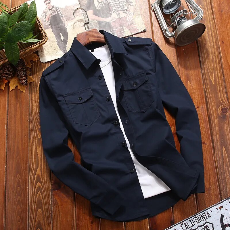 Theo - Vintage Cargo Shirt for Men