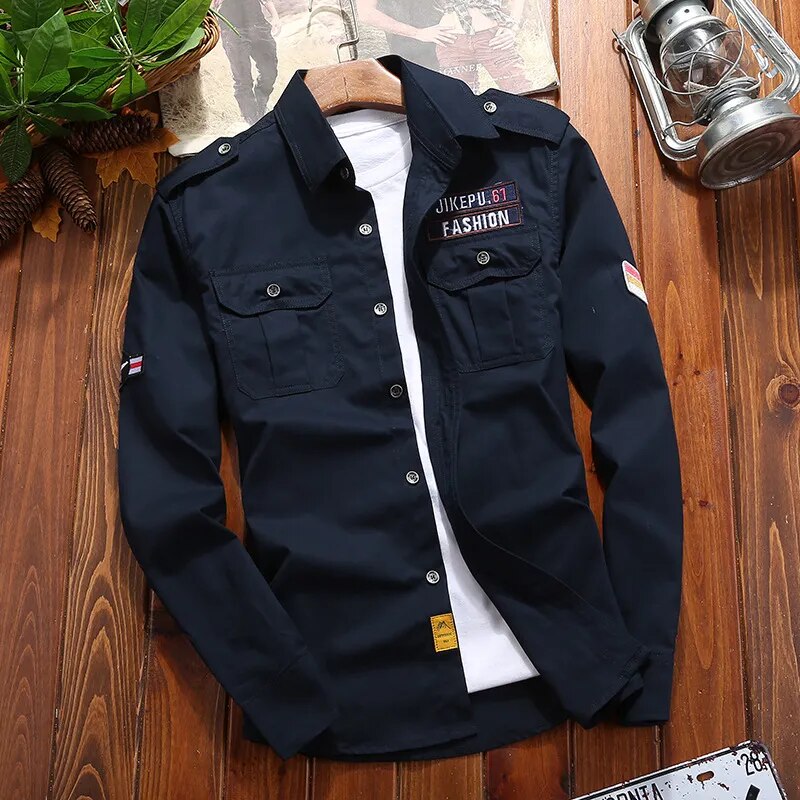 Theo - Vintage Cargo Shirt for Men