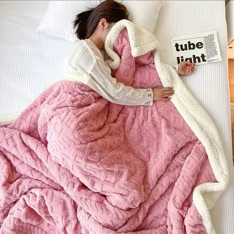 Thick Lambswool Blanket for Winter - WarmWool