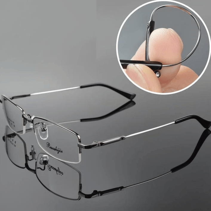 Titanium Progressive Distance and Near Vision Dual-Use Reading Glasses