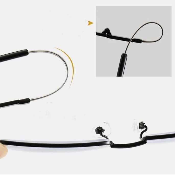 Titanium Progressive Distance and Near Vision Dual-Use Reading Glasses
