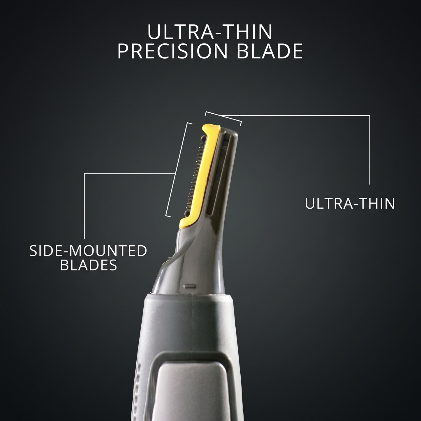 Tondeuse de précision ultra-fine pour poils de nez avec lames micro-vibrantes et design ergonomique pour un retrait sûr des poils