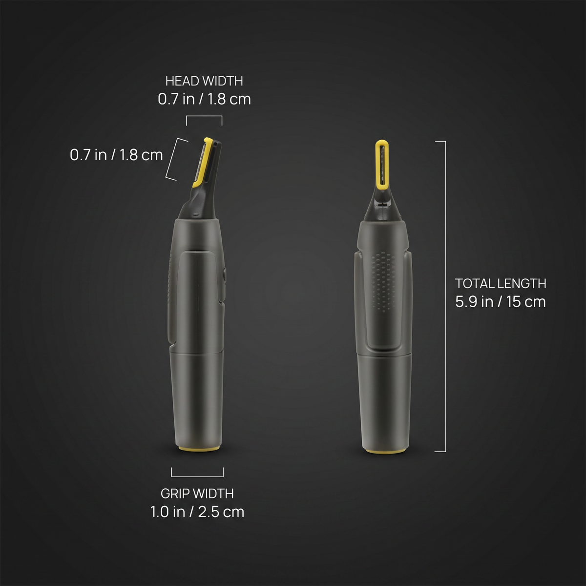 Tondeuse de précision ultra-fine pour poils de nez avec lames micro-vibrantes et design ergonomique pour un retrait sûr des poils