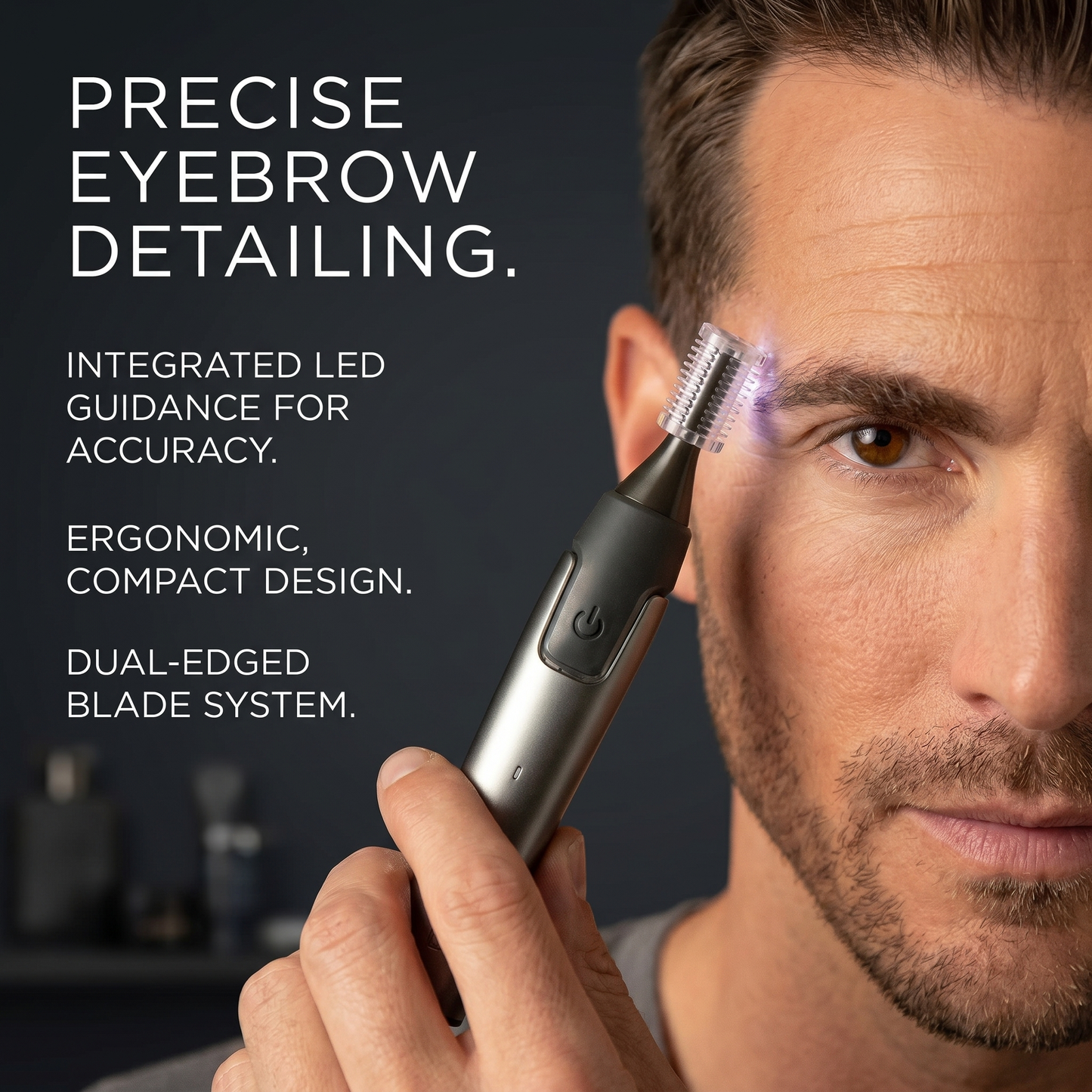 Tondeuse de précision ultra-fine pour poils de nez avec lames micro-vibrantes et design ergonomique pour un retrait sûr des poils