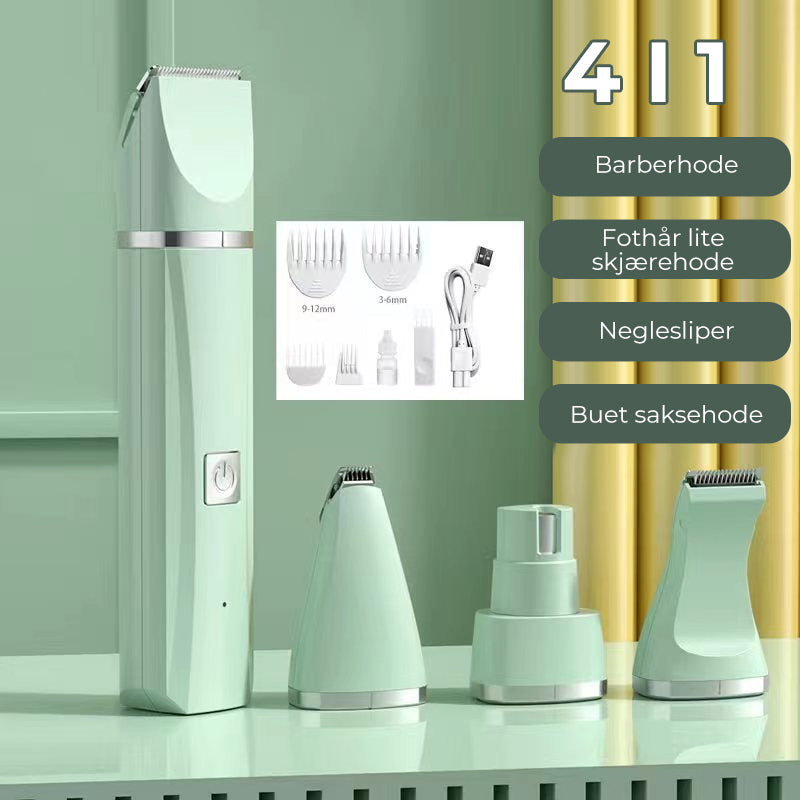 Tondeuse pour animaux 4-en-1 - Silencieuse et efficace