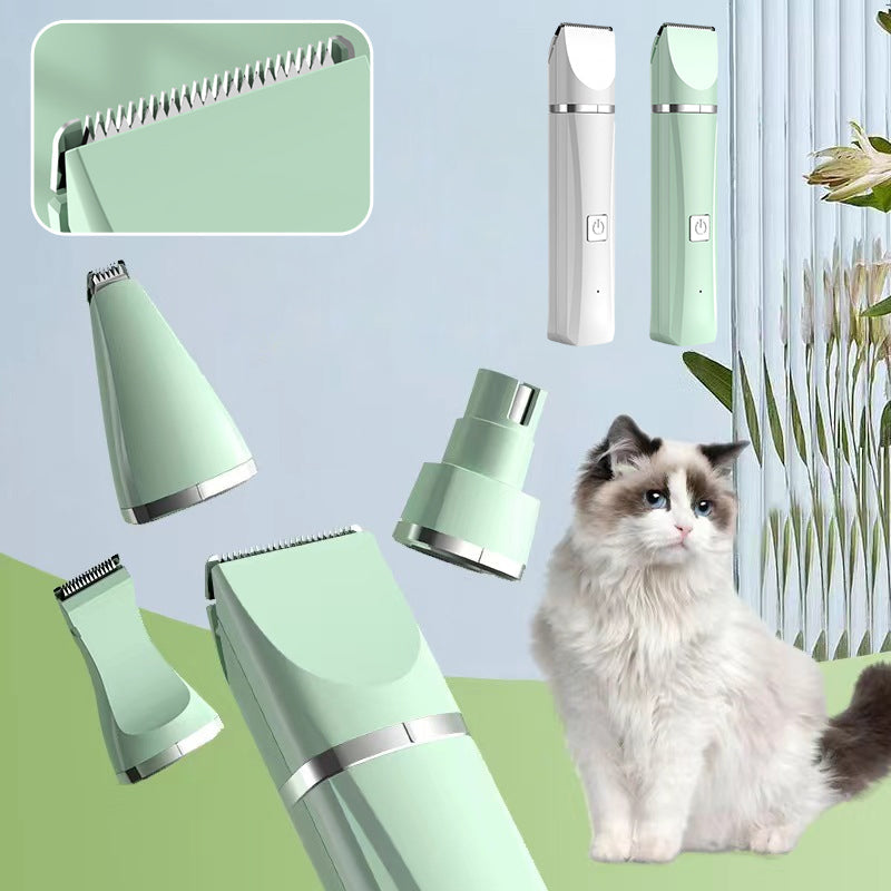 Tondeuse pour animaux 4-en-1 - Silencieuse et efficace