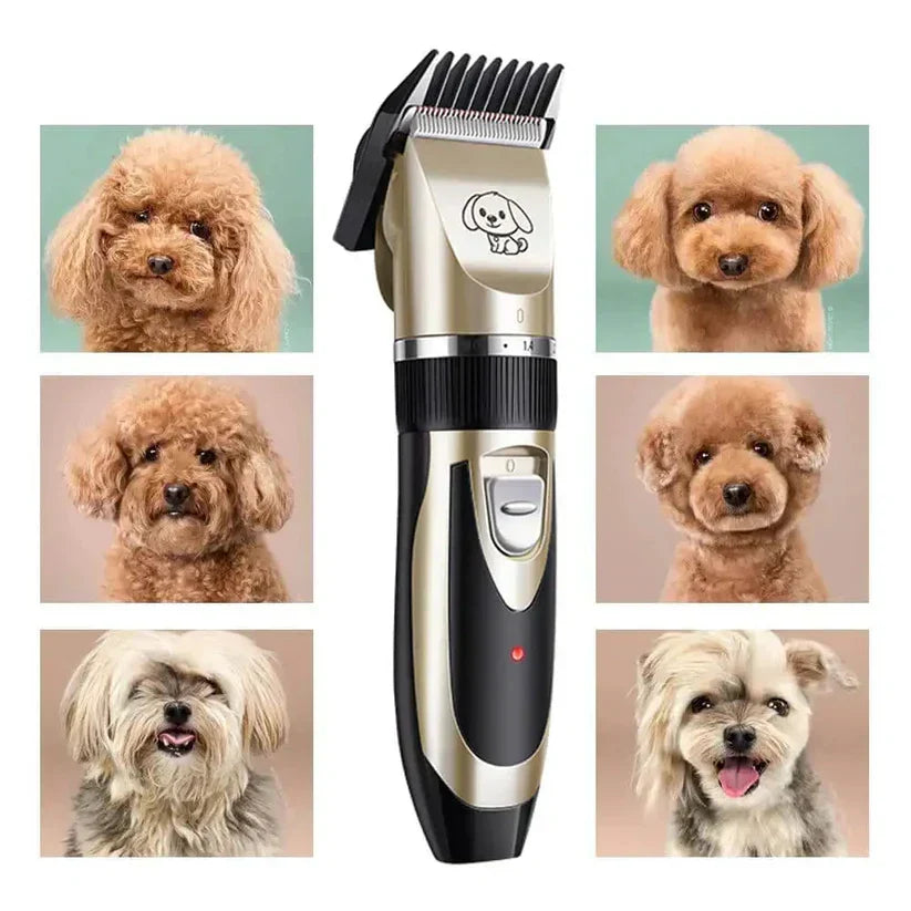 Tondeuse silencieuse pour chien avec peignes réglables
