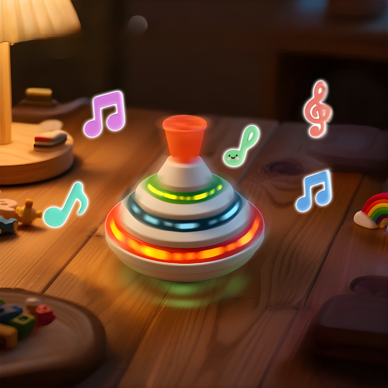 Toupie musicale lumineuse et rotative jouet sensoriel enfant