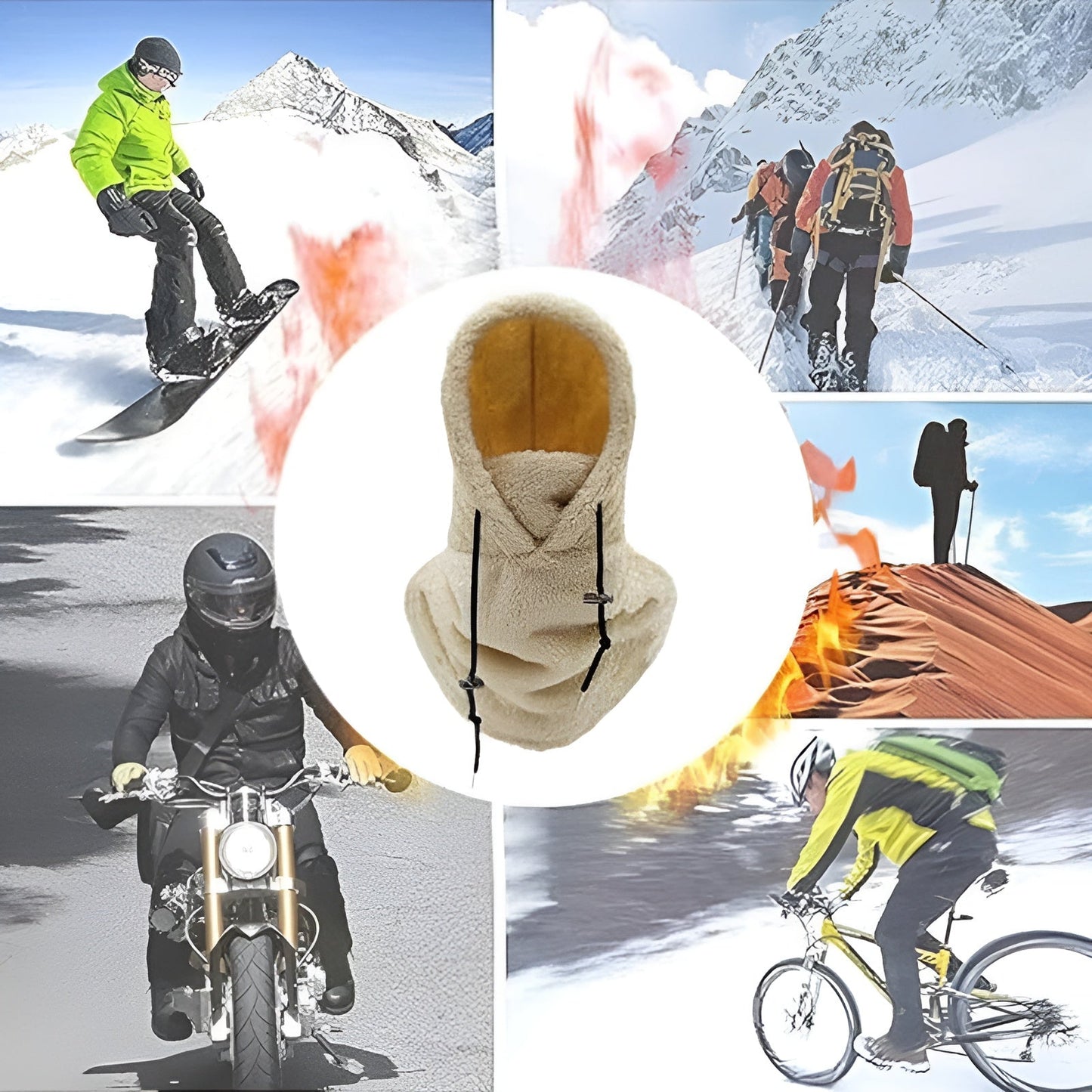 Tour de cou tubulaire polyvalent en polaire d'hiver