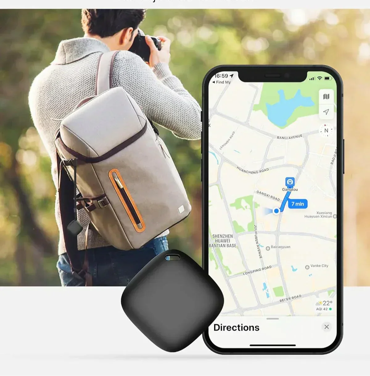 Traceur GPS compact pour animaux de compagnie, enfants et objets de valeur
