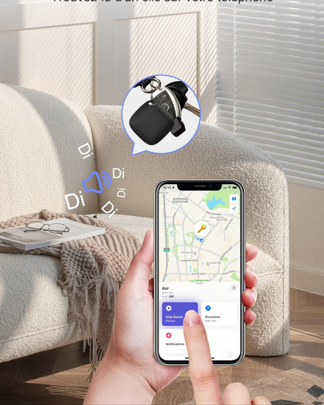 Traceur GPS compact pour animaux de compagnie, enfants et objets de valeur