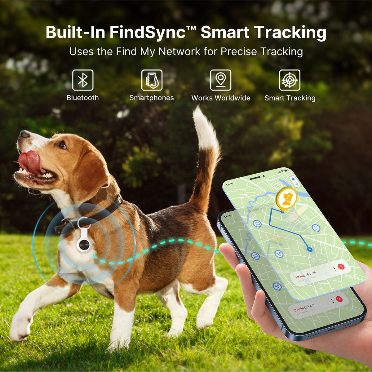 Traqueur GPS intelligent pour animaux de compagnie
