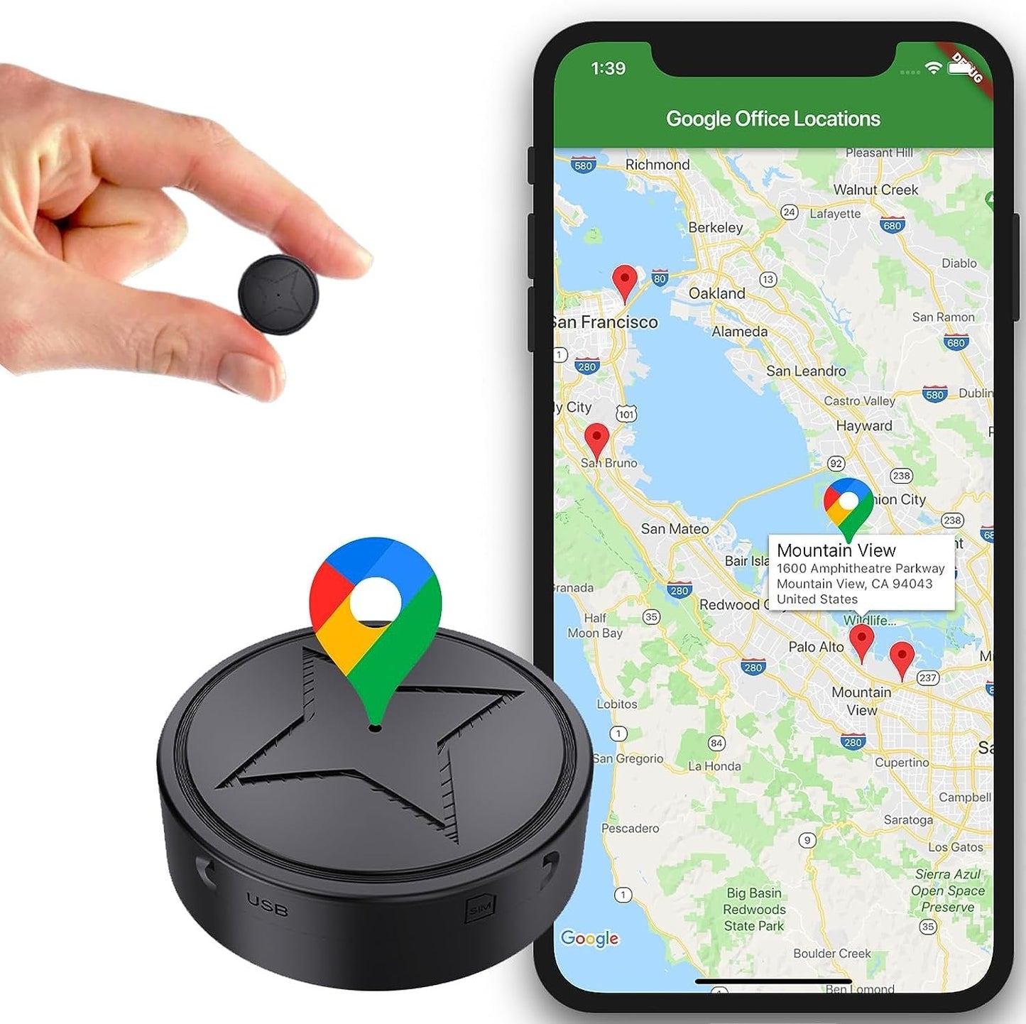 Traqueur GPS magnétique puissant - compact et fiable