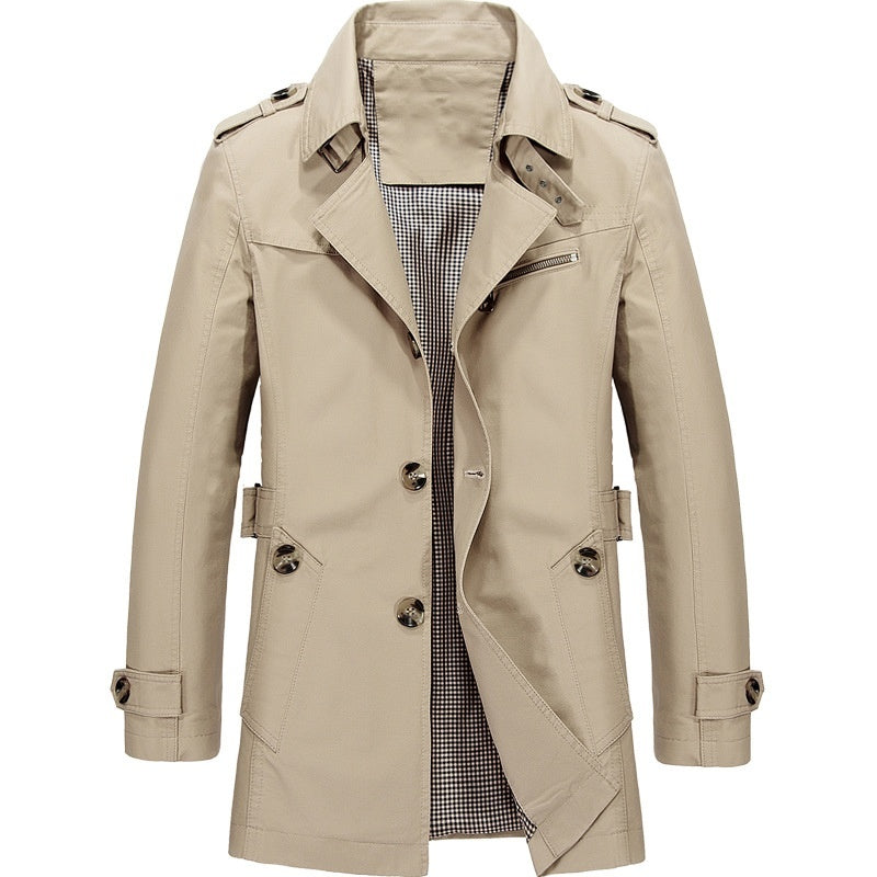 Trench-coat croisé coupe structurée pour homme