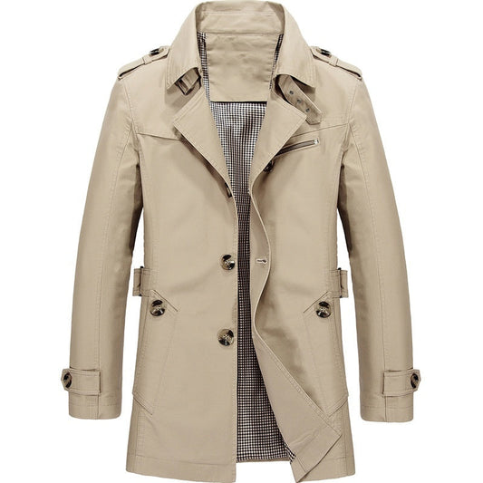 Trench-coat croisé coupe structurée pour homme