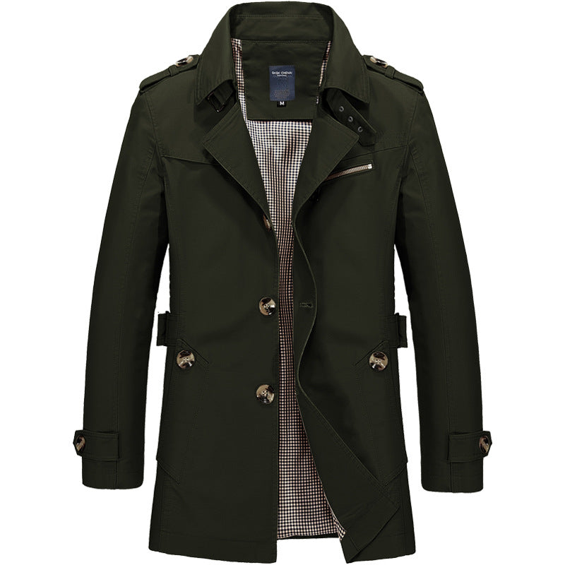 Trench-coat croisé coupe structurée pour homme