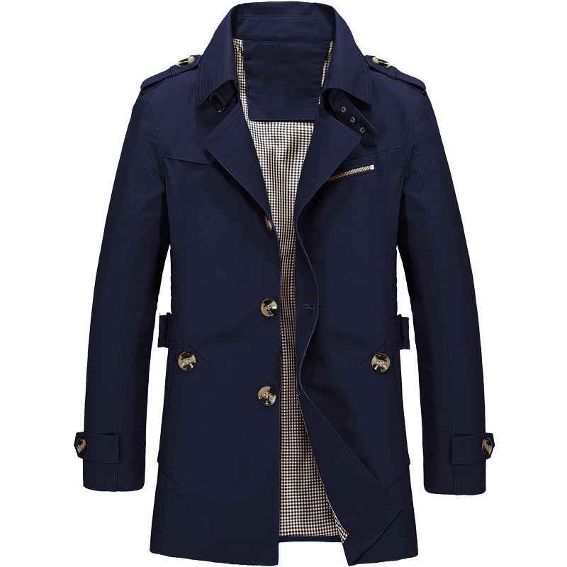 Trench-coat croisé coupe structurée pour homme