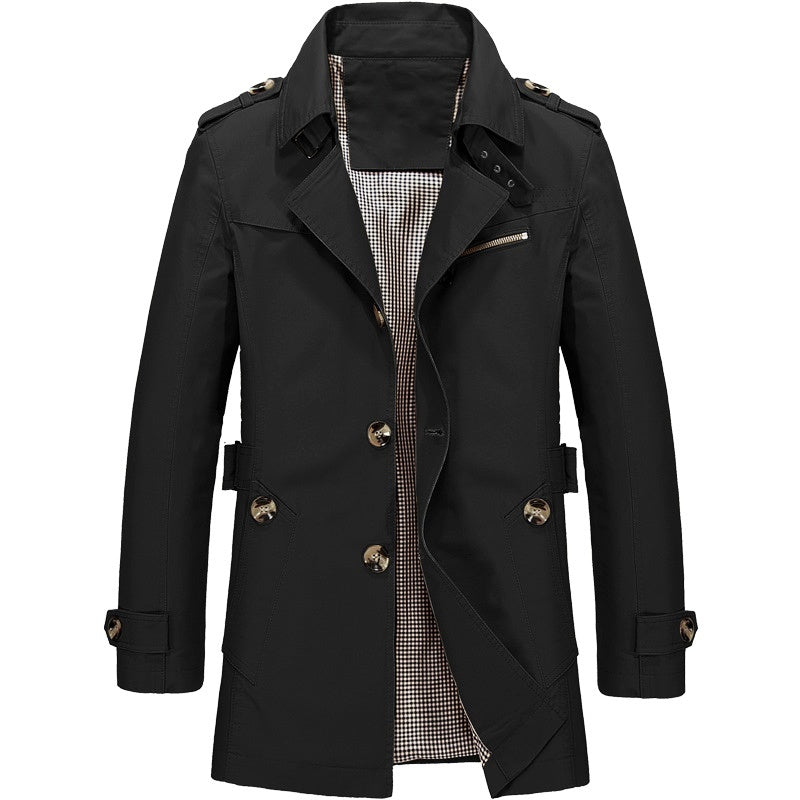 Trench-coat croisé coupe structurée pour homme