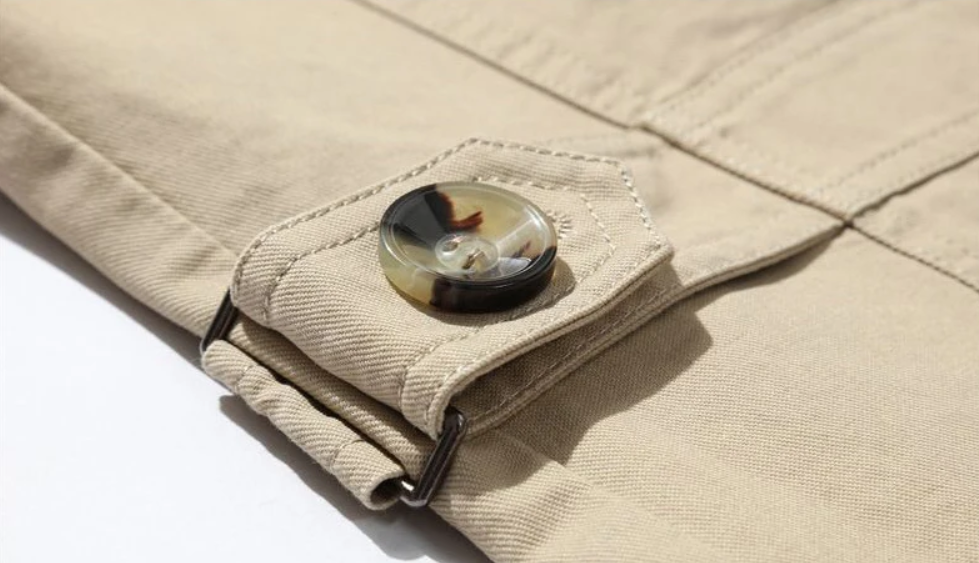 Trench-coat croisé coupe structurée pour homme
