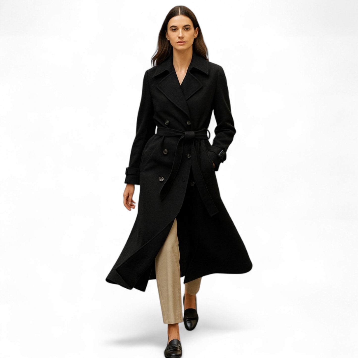 Trench-coat vintage pour femme à la coupe moderne et iconique