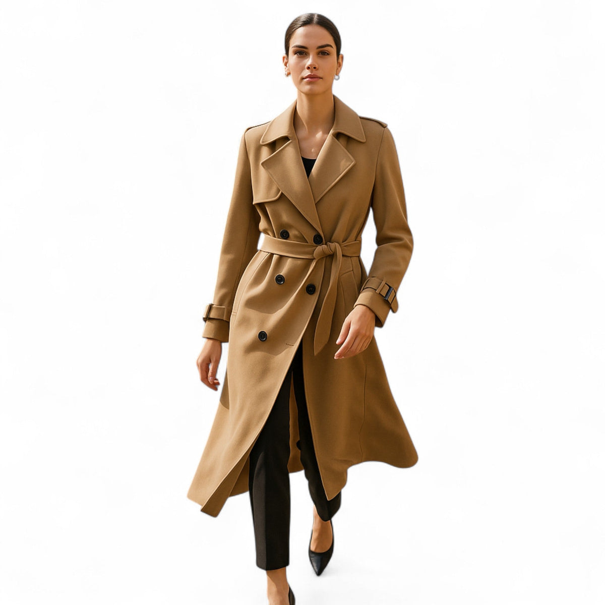 Trench-coat vintage pour femme à la coupe moderne et iconique