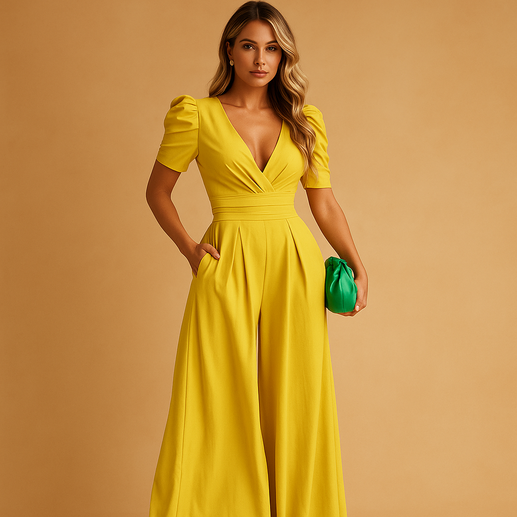 Trendy V-Neck Jumpsuit