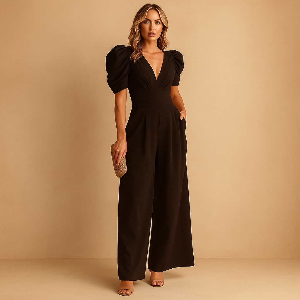 Trendy V-Neck Jumpsuit