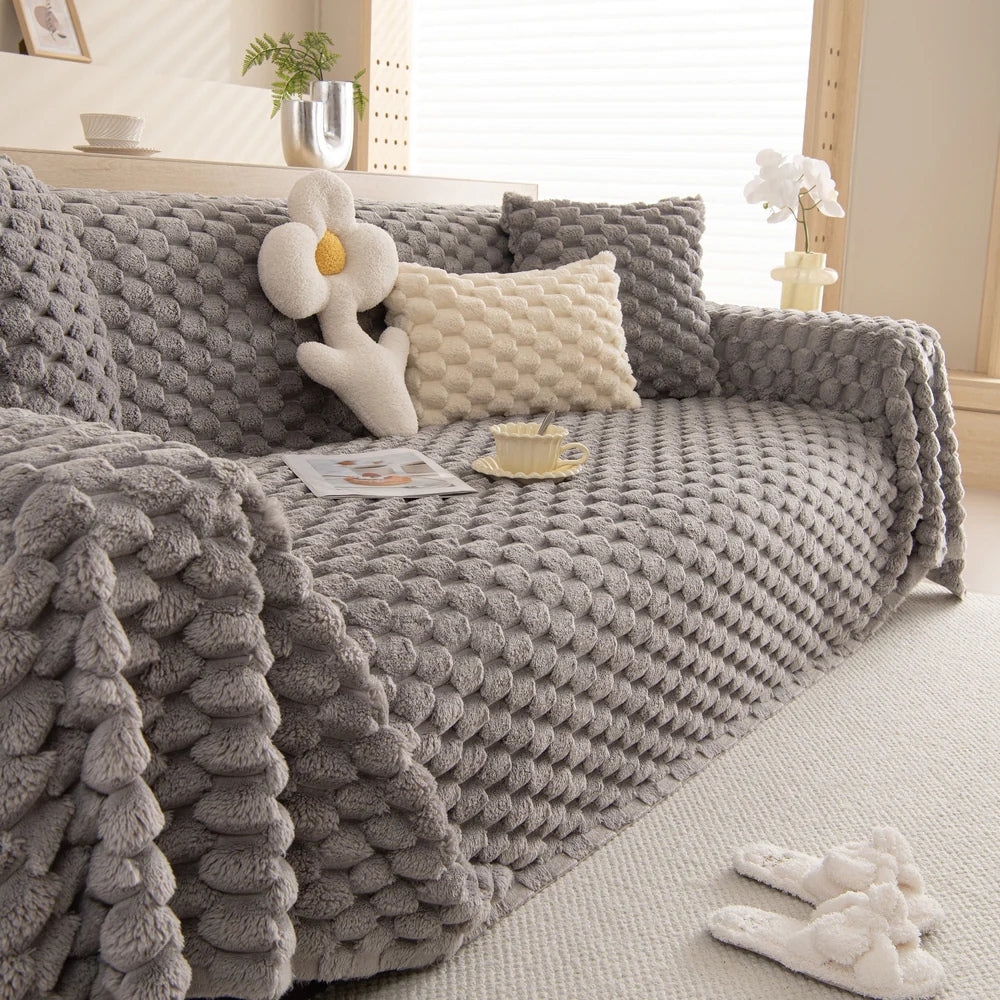Tufted Rabbit Faux Sofa Cover