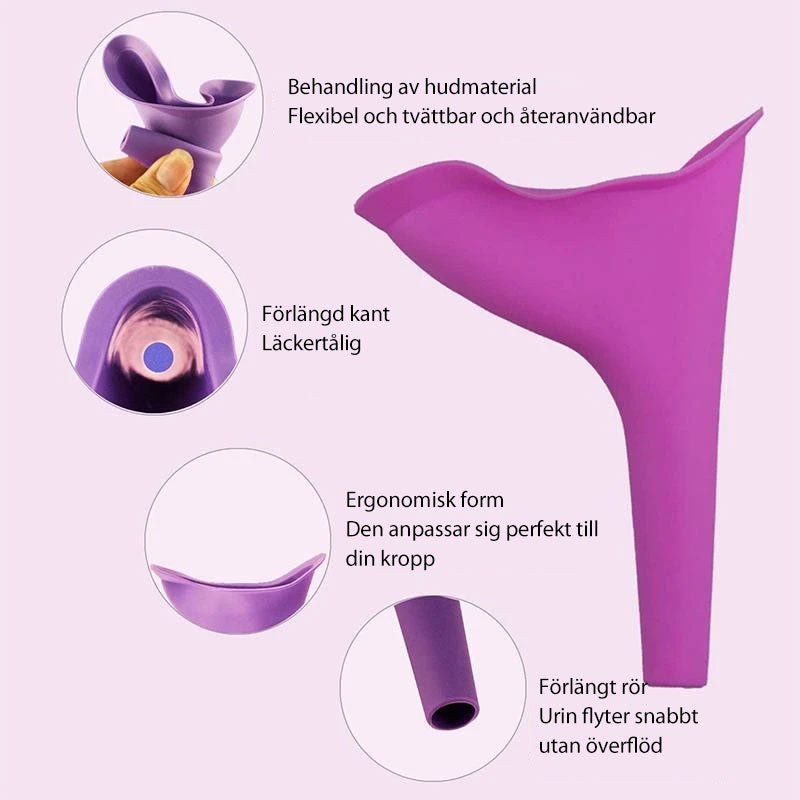 Urinoir féminin portable au design ergonomique et anti-éclaboussures