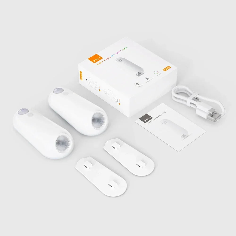 Veilleuse de toilettes à détecteur de mouvement, couleurs RGB, rechargeable, étanche IPX3