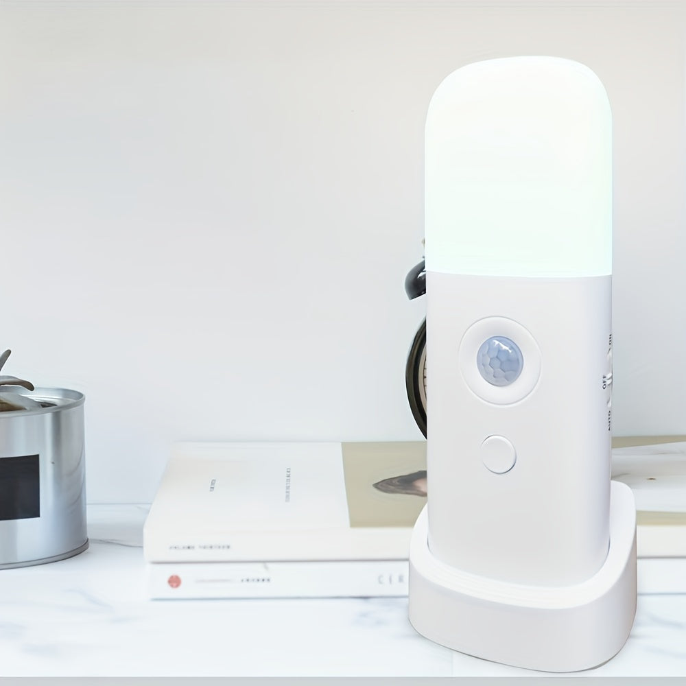 Veilleuse LED avec capteur de mouvement, rechargeable USB et luminosité ajustable pour chambres et couloirs
