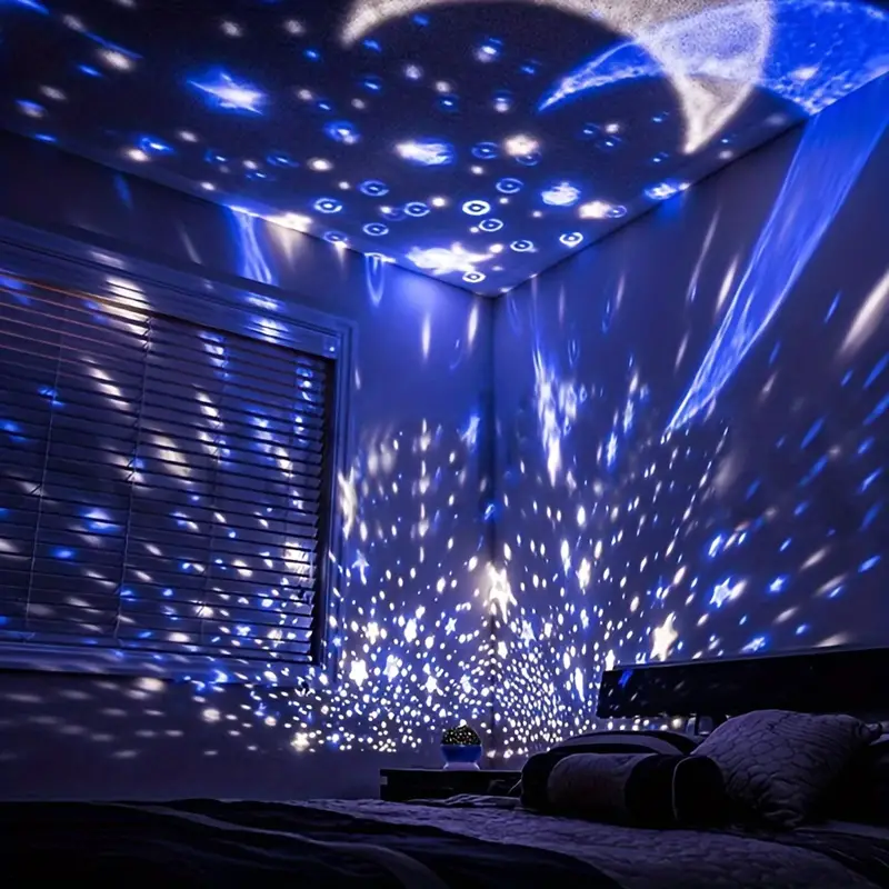 Veilleuse projecteur d'étoiles avec musique et projection apaisante du ciel étoilé