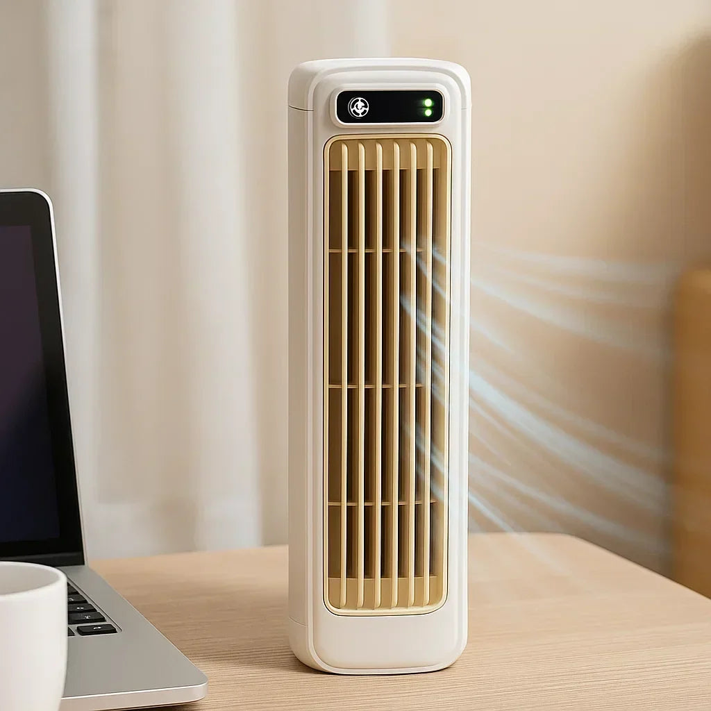Ventilateur colonne rafraîchisseur d'air portable et rechargeable