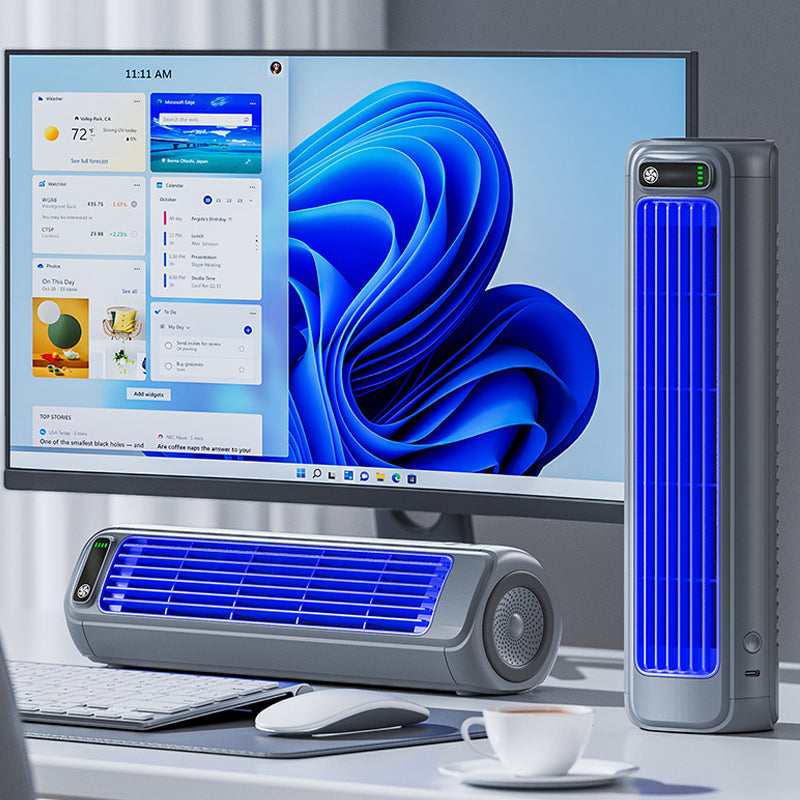 Ventilateur colonne rafraîchisseur d'air portable et rechargeable
