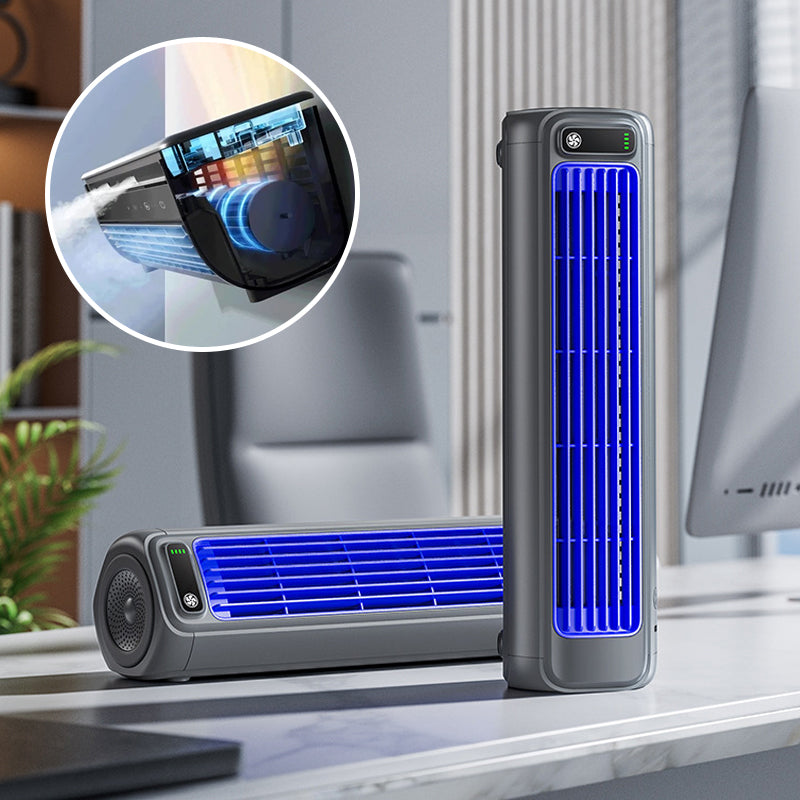 Ventilateur colonne rafraîchisseur d'air portable et rechargeable
