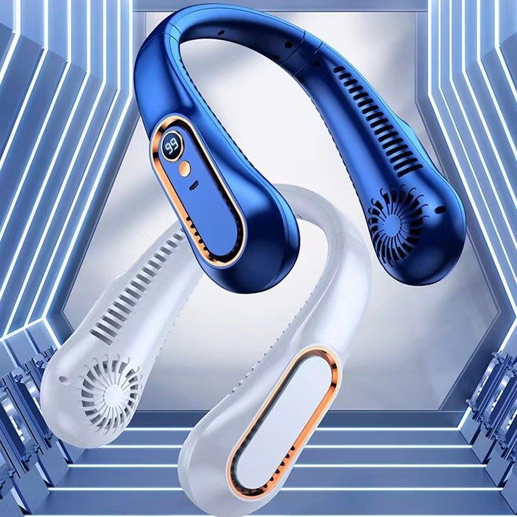 Ventilateur de cou portable avec affichage numérique, mixte
