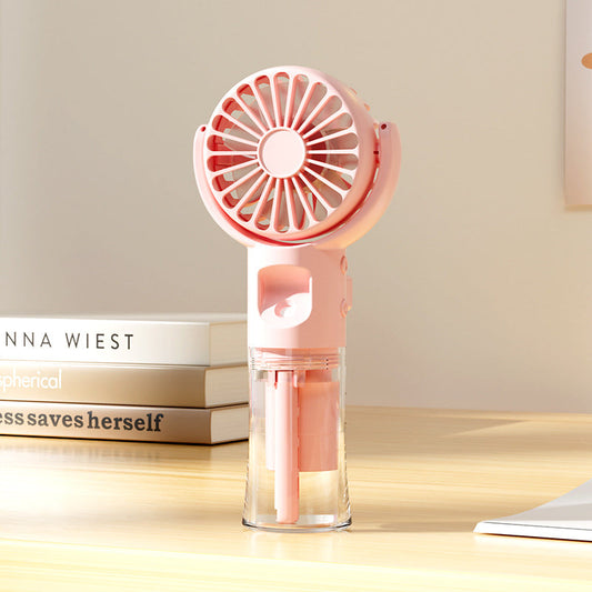 Ventilateur de main portable avec réservoir d'eau pour femme
