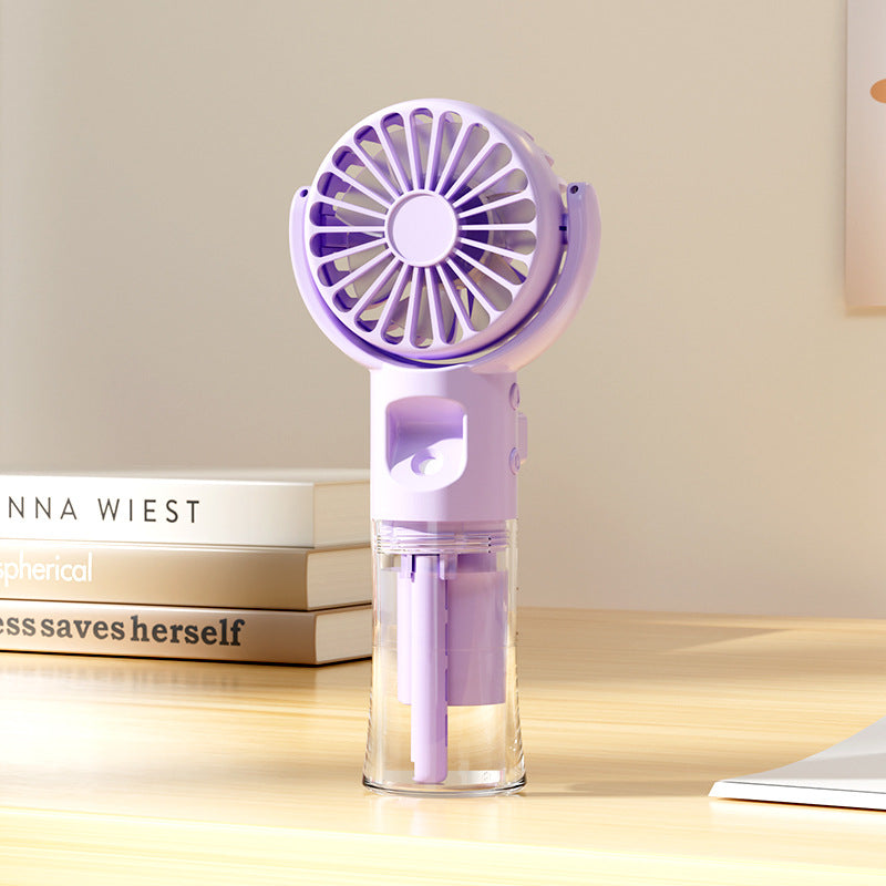 Ventilateur de main portable avec réservoir d'eau pour femme