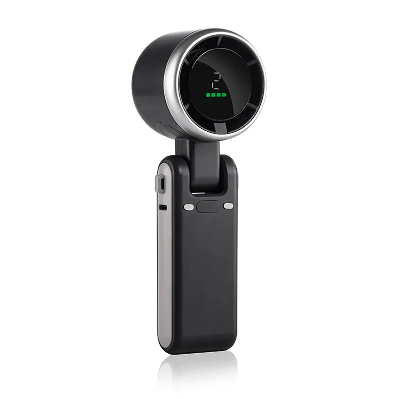 Ventilateur de main repliable turbo avec écran numérique