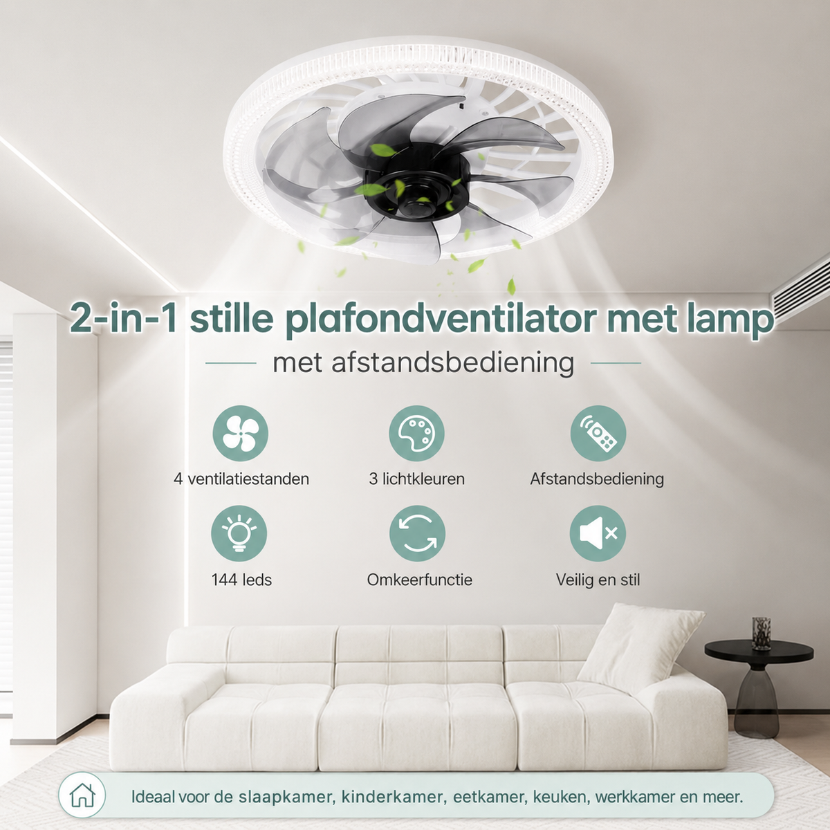 Ventilateur de plafond de luxe avec éclairage