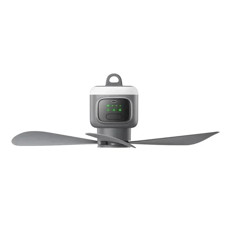Ventilateur de plafond et de camping portable (12 000 mAh) – ventilateur de tente d'extérieur et circulateur d'air rafraîchissant