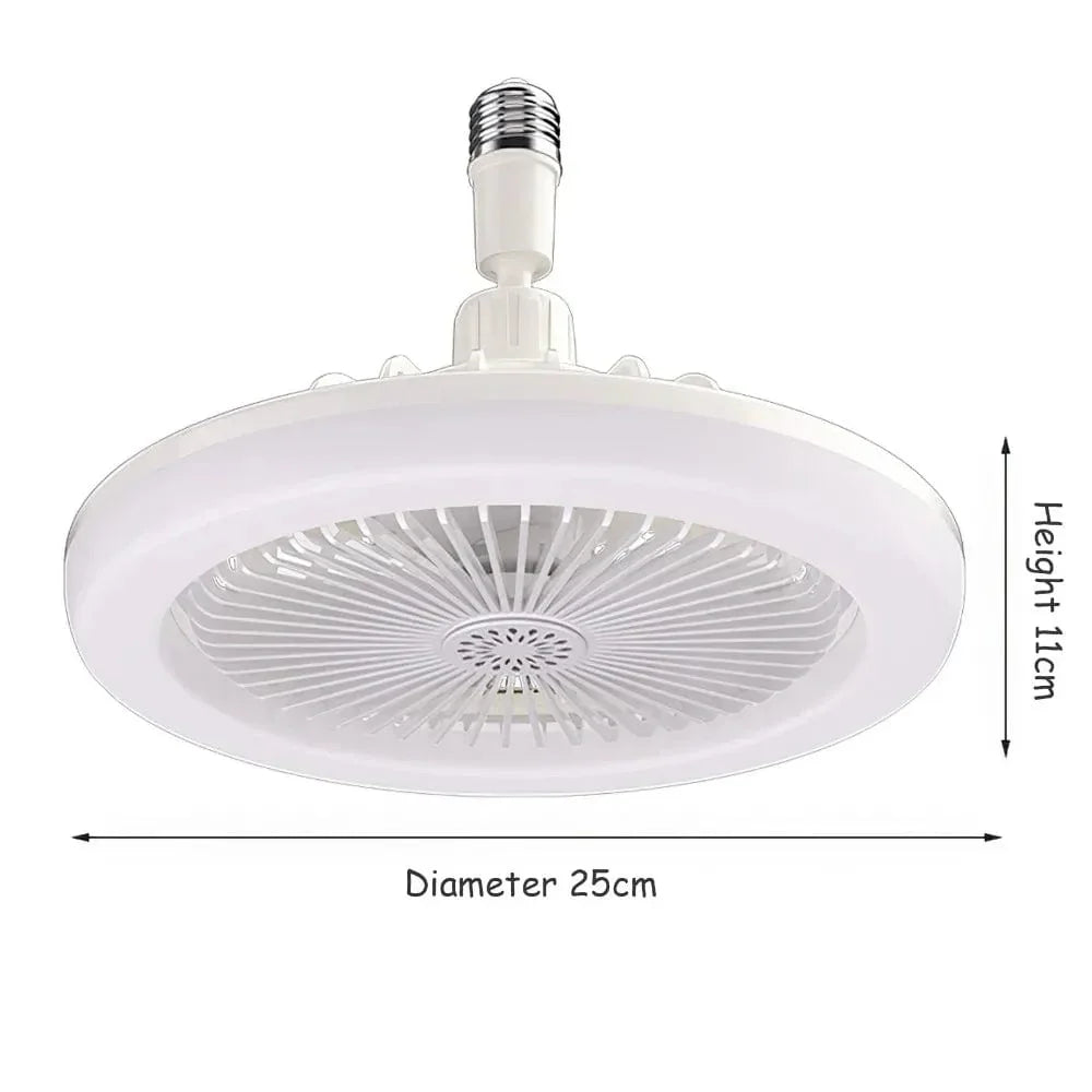 Ventilateur de plafond LED avec lampe E27 pour salon et chambre à coucher