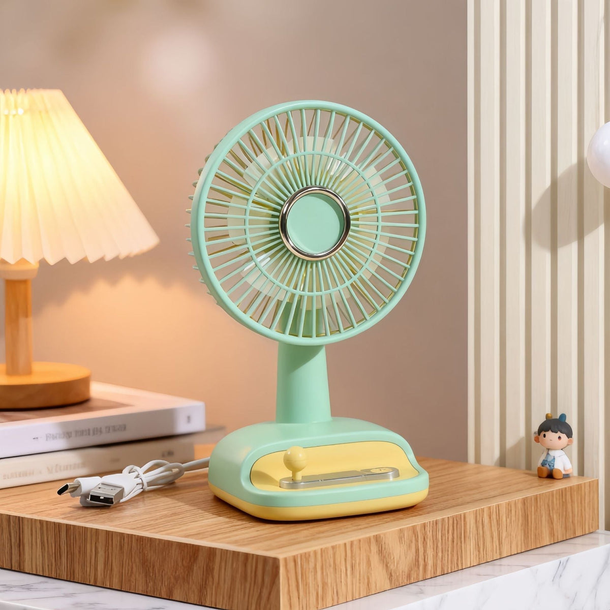 Ventilateur de table à angle d'inclinaison réglable, moderne et élégant