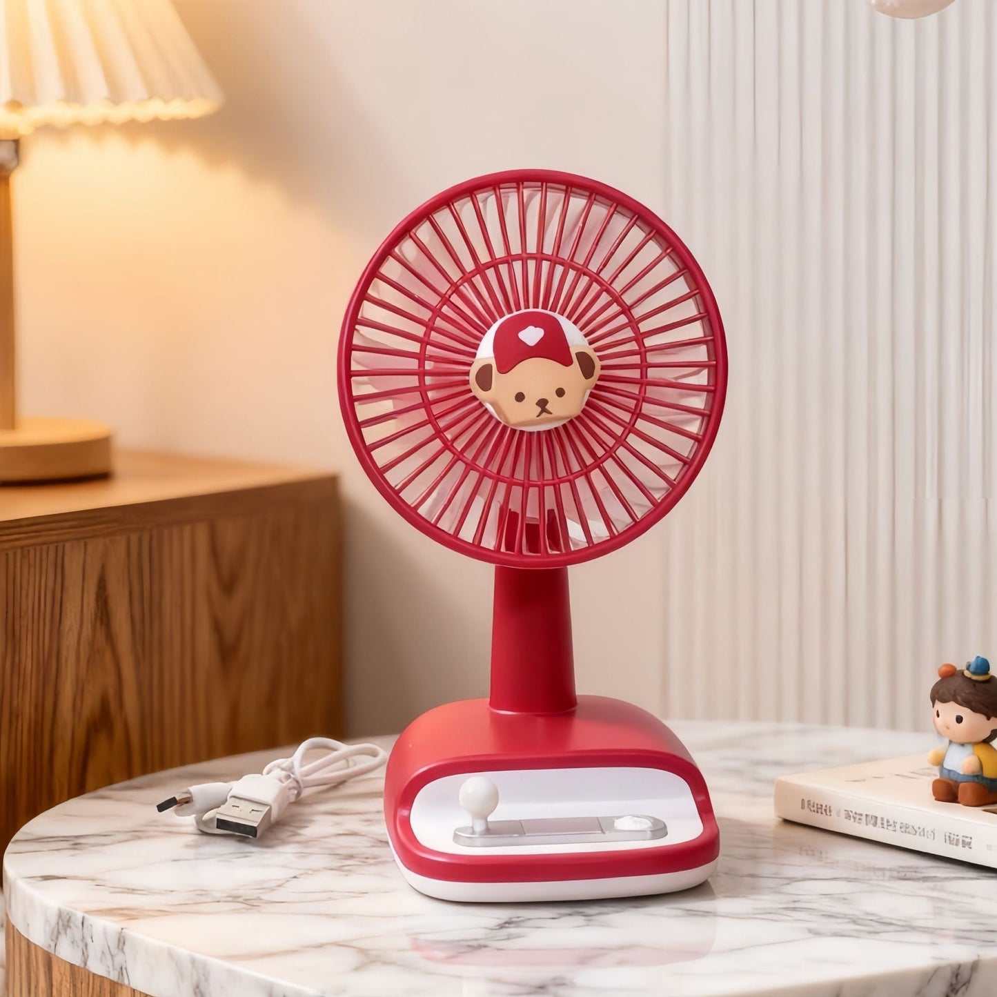 Ventilateur de table à angle d'inclinaison réglable, moderne et élégant