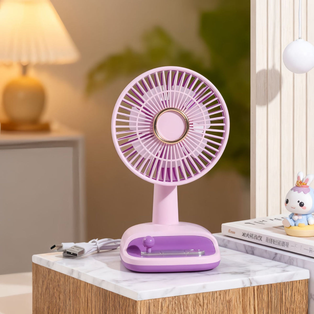 Ventilateur de table à angle d'inclinaison réglable, moderne et élégant