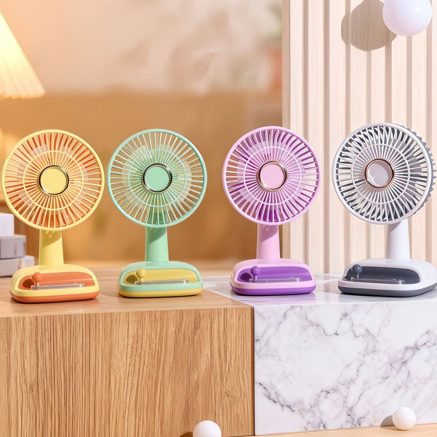 Ventilateur de table à angle d'inclinaison réglable, moderne et élégant
